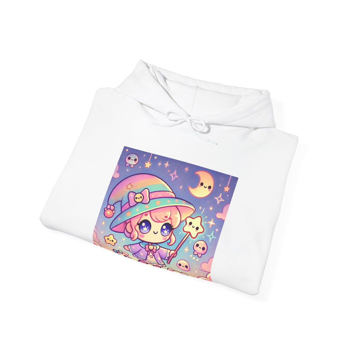 Kawaii Moon Wand Pastel Fantasy Art Hoodie