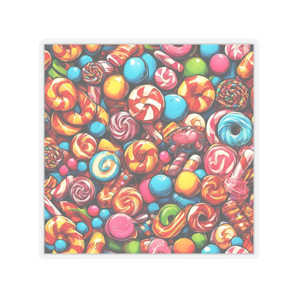 Colorful Candy and Lollipop Pattern Sticker