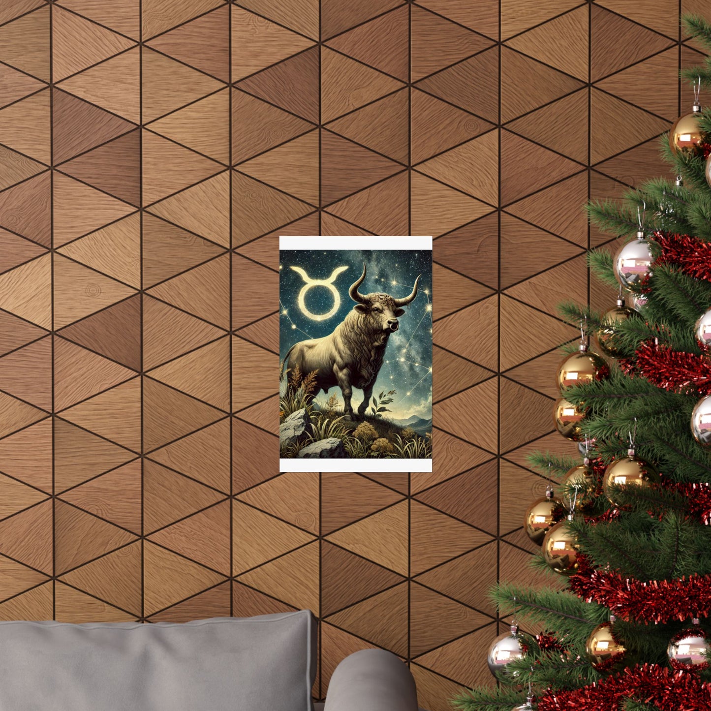 Taurus Bull Constellation Celestial Wall Art Poster