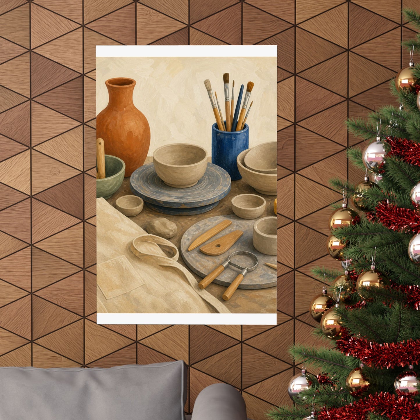 Colorful Pottery Studio Hobby Poster