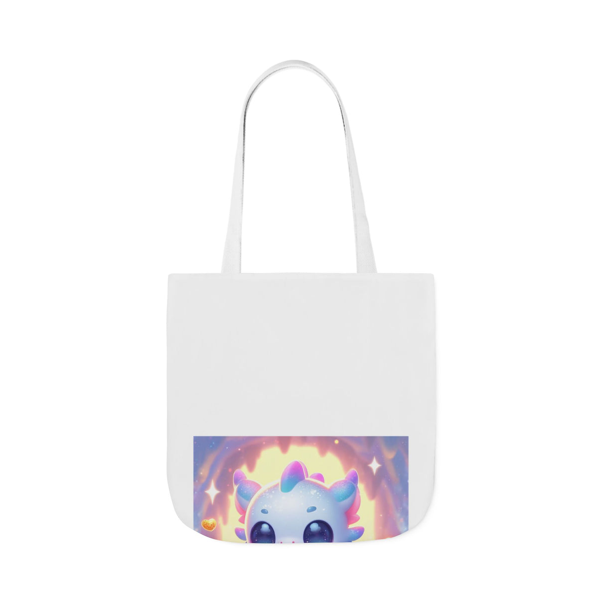Pastel Treasure Dragon Kawaii Fantasy Canvas Tote Bag