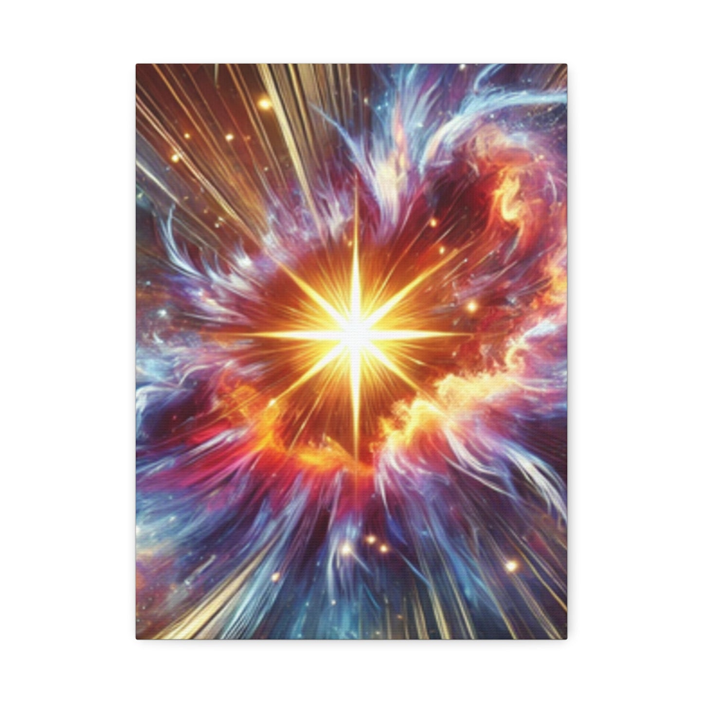 Cosmic Starburst Energy Abstract Space Canvas Wall Art Gift