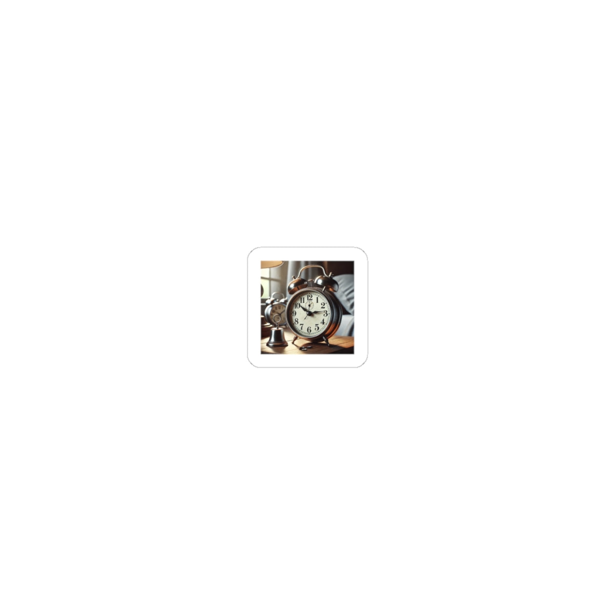 Vintage Alarm Clock Morning Routine Timekeeper Sticker