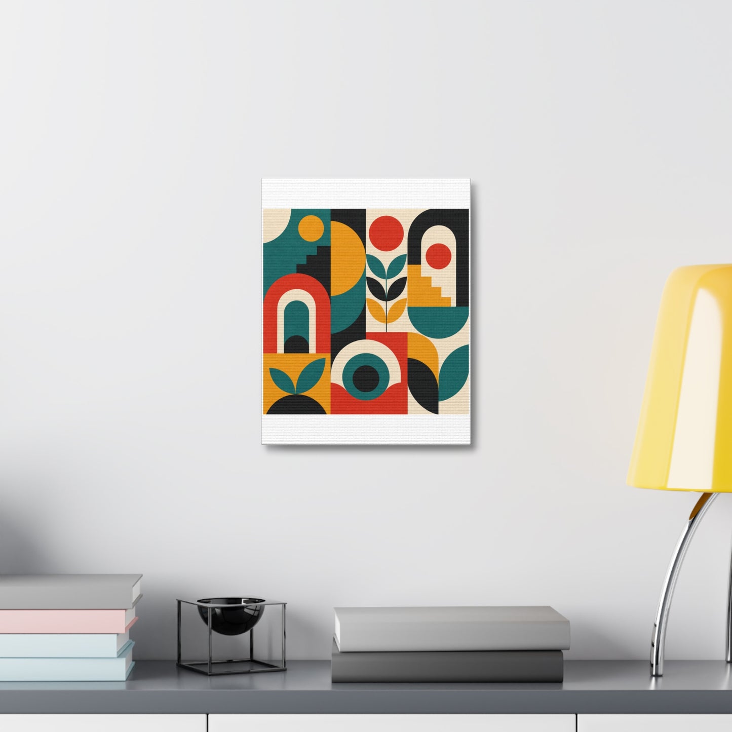 Mid Century Arches Botanical Geometric Canvas Art