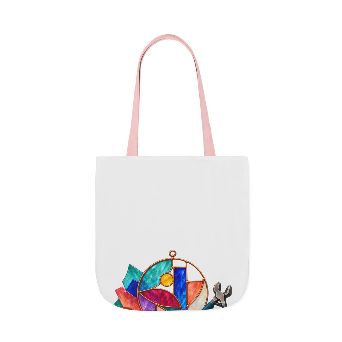 Abstract Stained Glass Suncatcher Workshop Tote Bag