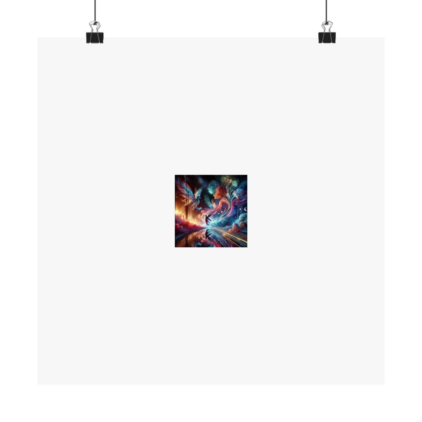 Cosmic Aurora Dancer Dreamscape Celestial Dance Poster