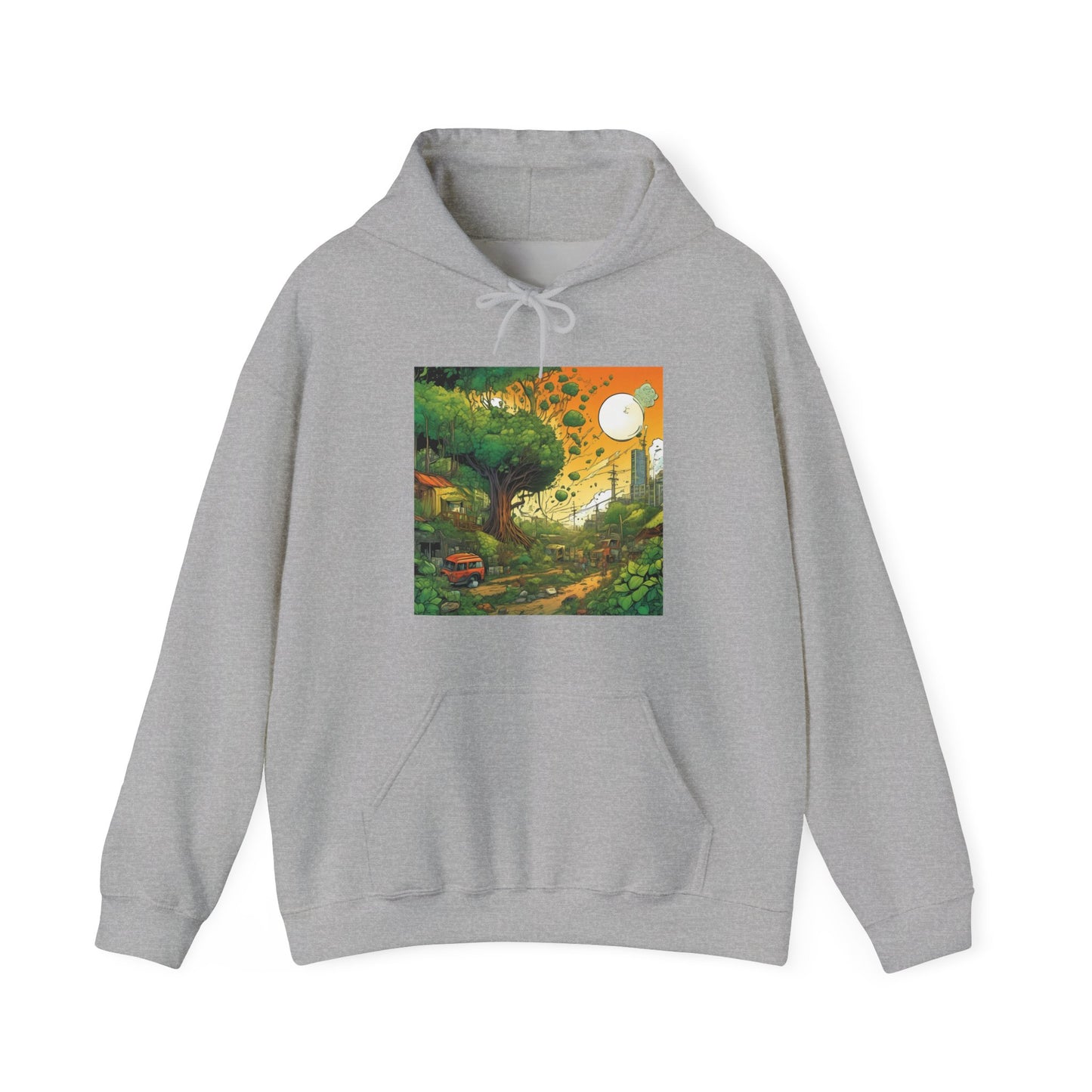 Cottage Road Landscape Nature Gift Art Hoodie