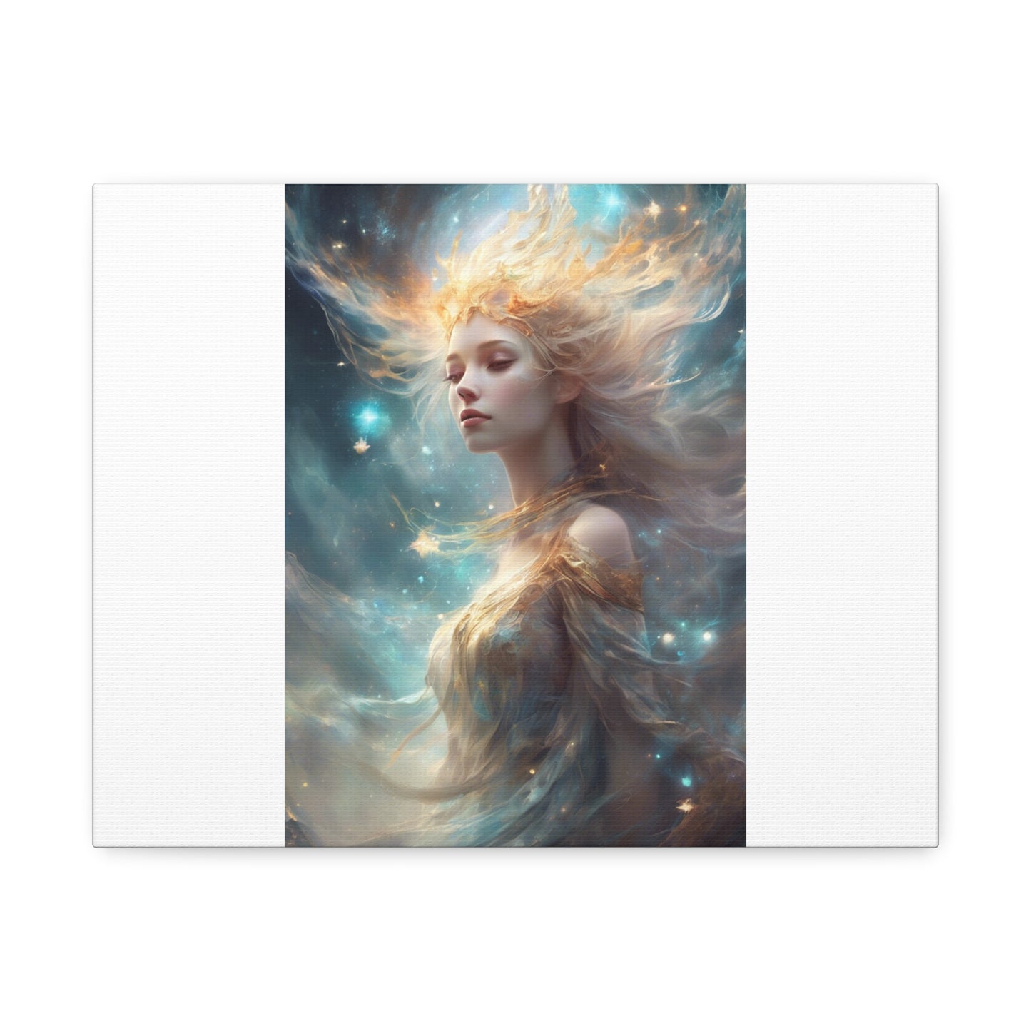 Solar Celestial Spirit Fantasy Portrait Canvas