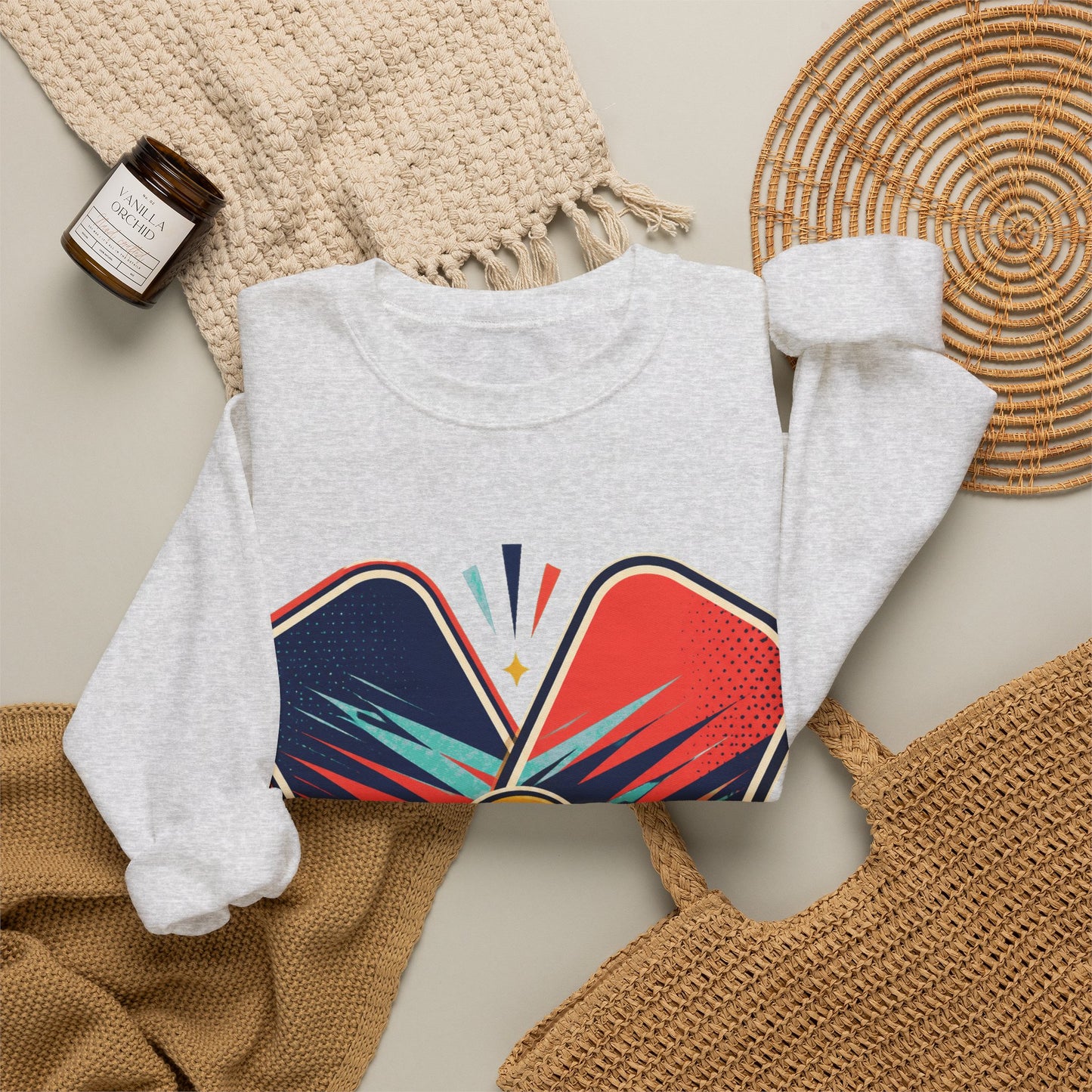Retro Pickleball Paddles Recreational Sports Sweatshirt