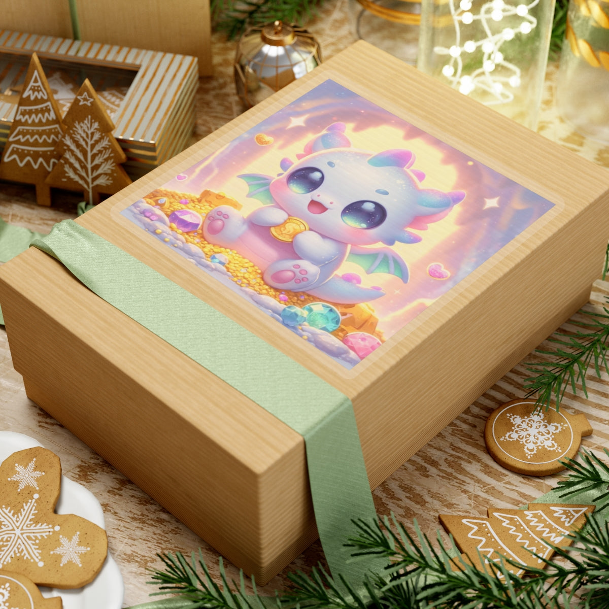 Pastel Treasure Dragon Kawaii Fantasy Sticker
