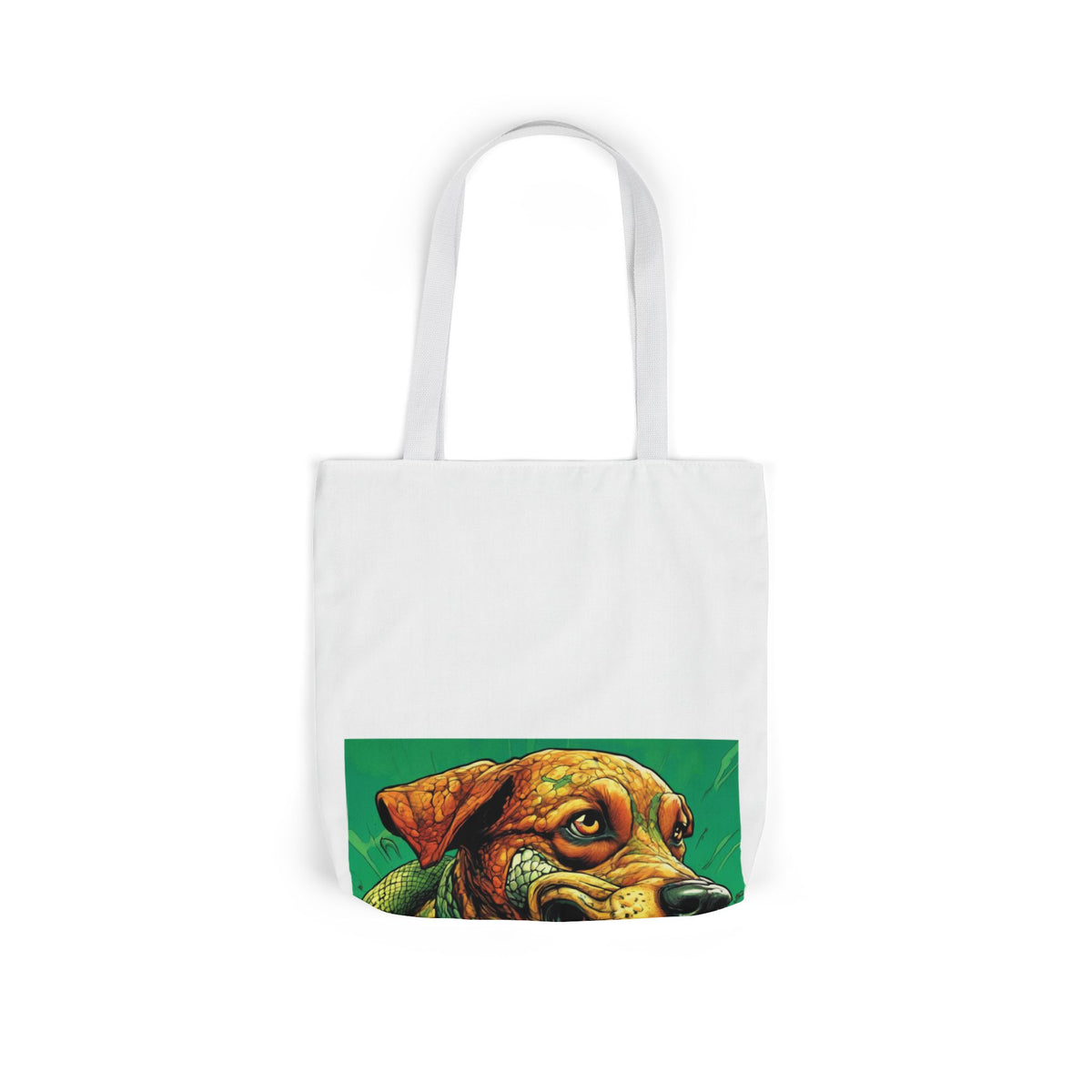 Serpent Guardian Dog Bold Fantasy Creature Tote Bag