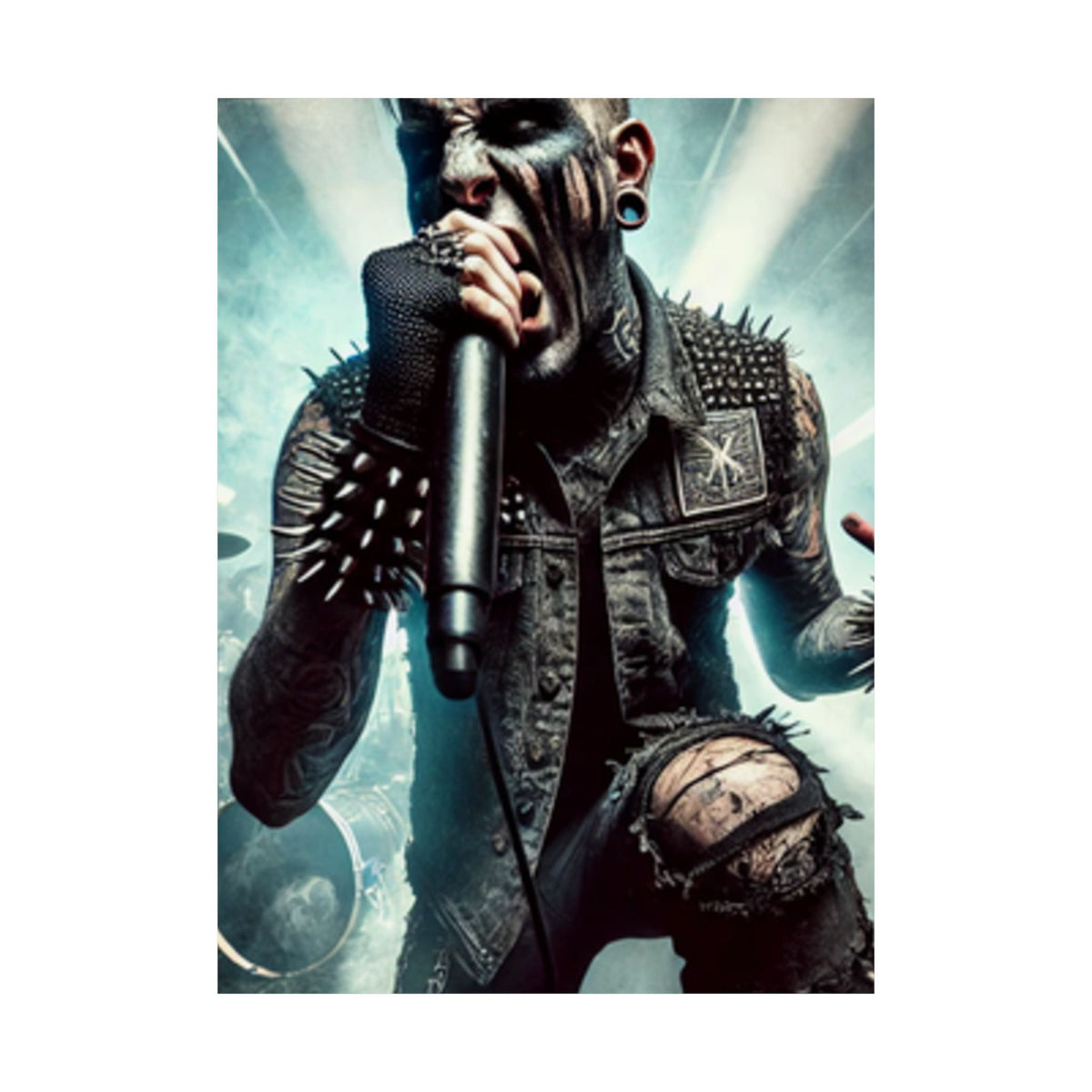 Punk Rock Vocalist Stage Energy Music Room Poster