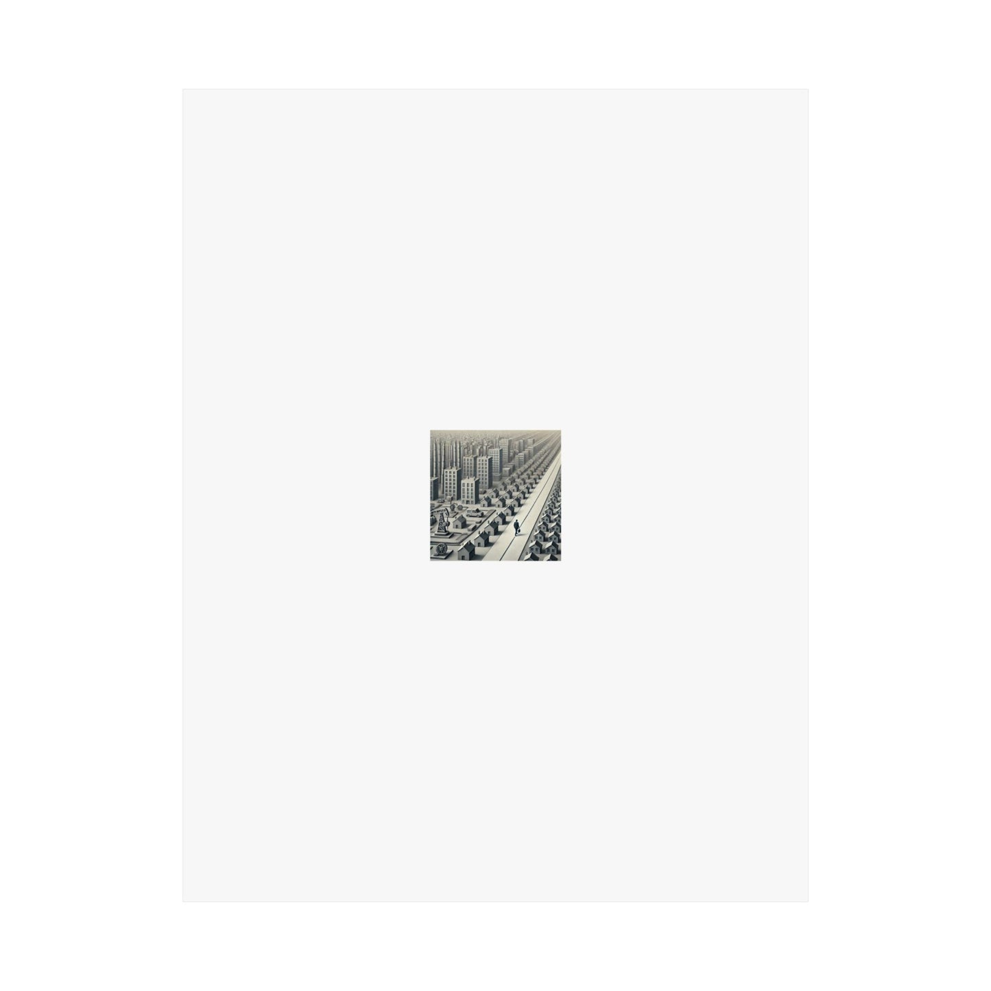 Monochrome Urban Factory Cityscape Poster Industrial Wall Art Gift