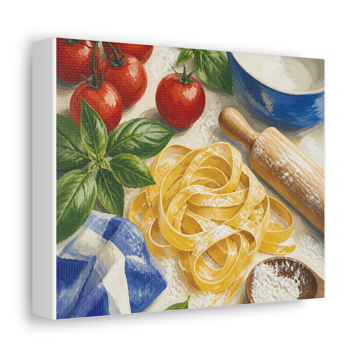 Fresh Pasta Making Kitchen Art Canvas Art