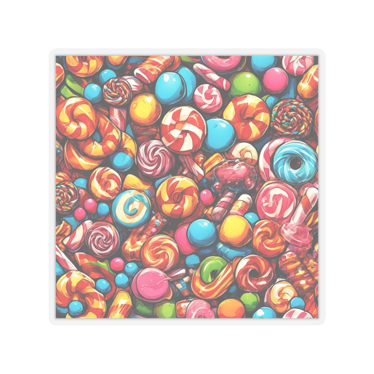 Colorful Candy and Lollipop Pattern Sticker