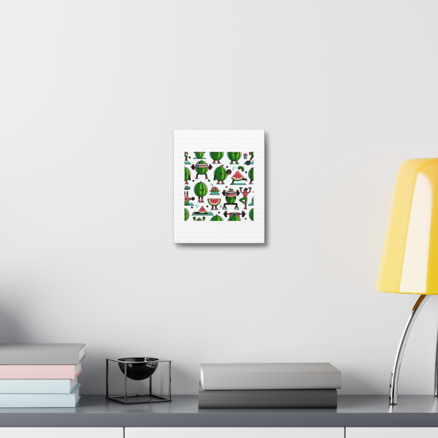 Watermelon Workout Club Cute Food Fitness Canvas Wall Art