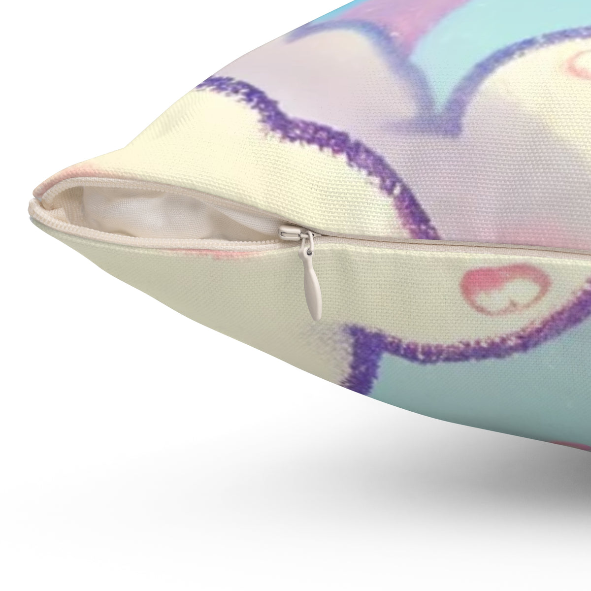 Kawaii Rainbow Whale Pastel Cloud Decorative Pillow