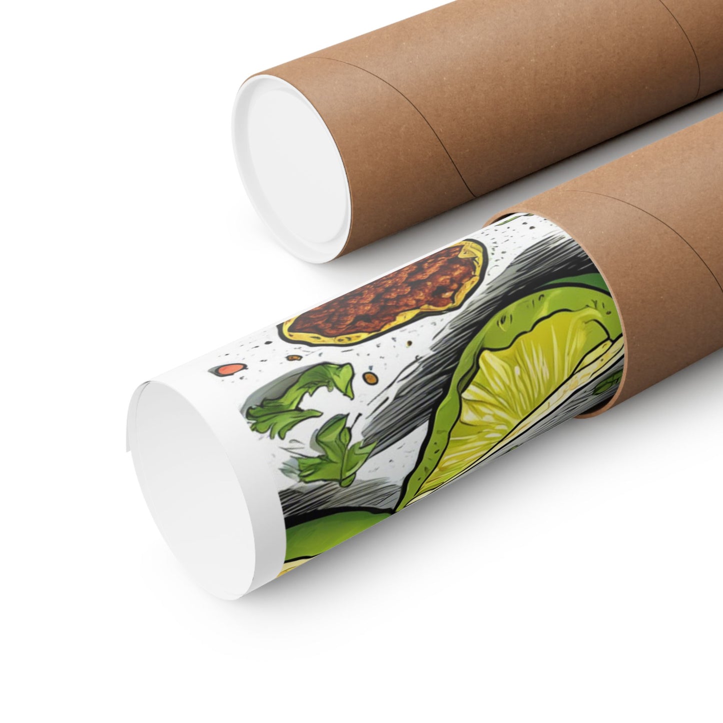 Bold Taco Illustration Foodie Gift Art Poster