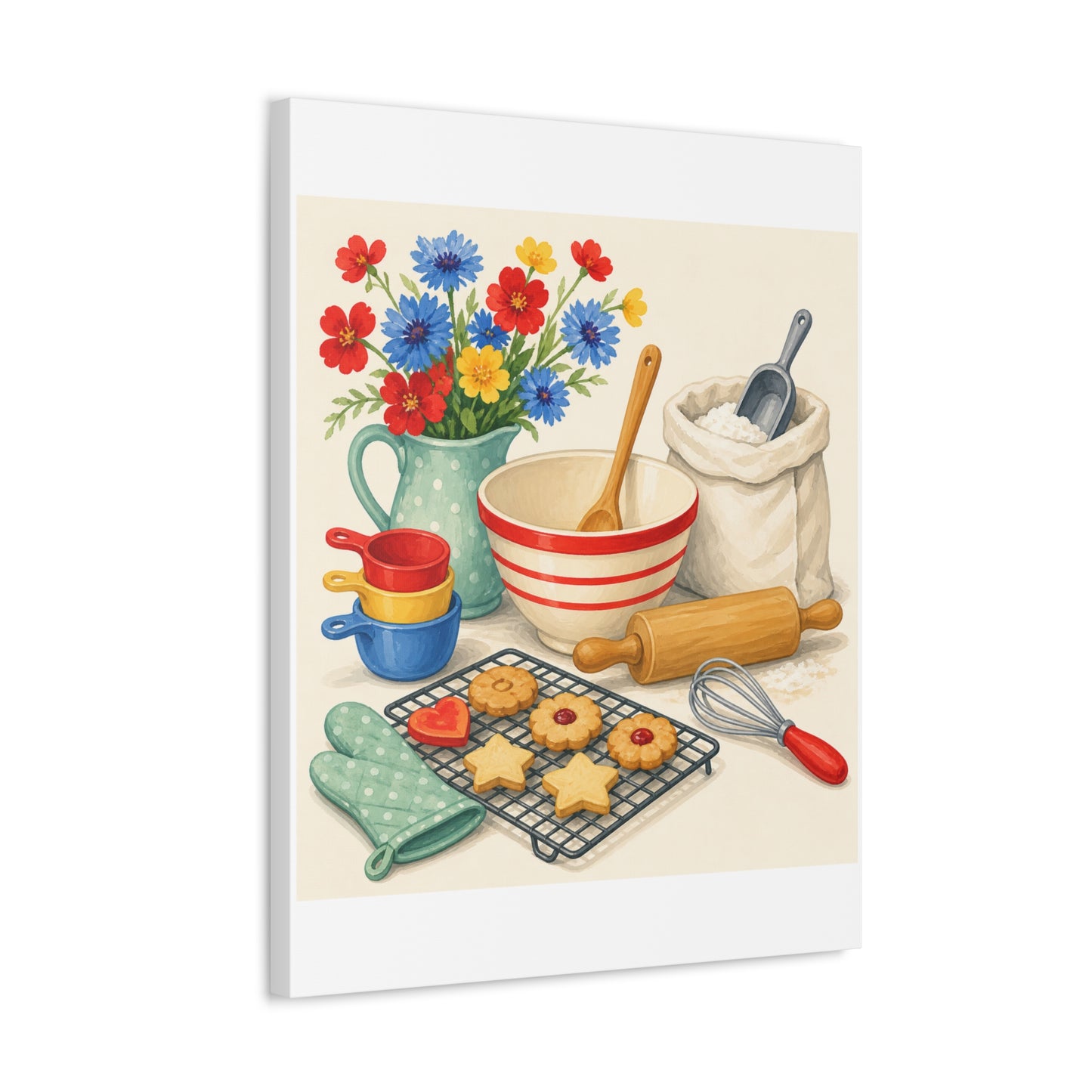 Cheerful Home Baking Hobby Canvas Art