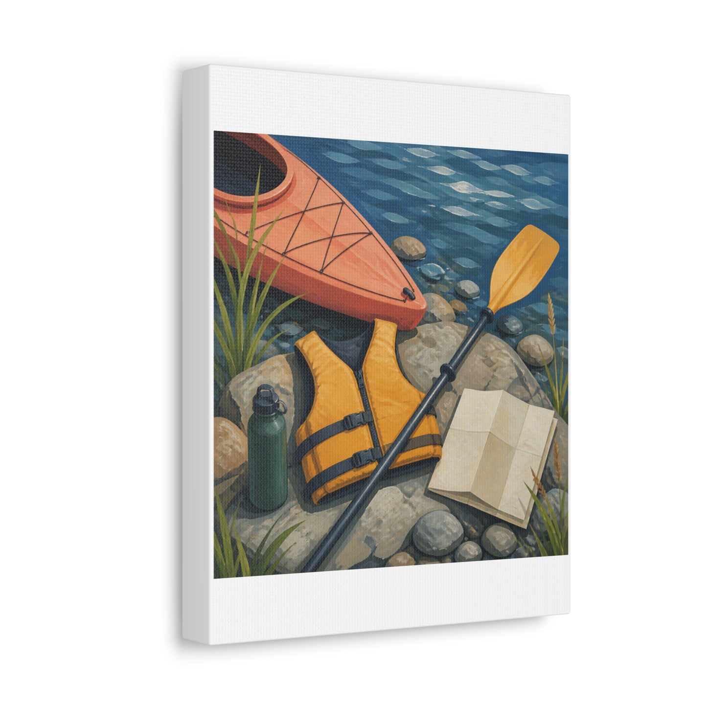 Calm Kayaking Adventure Art Canvas Art