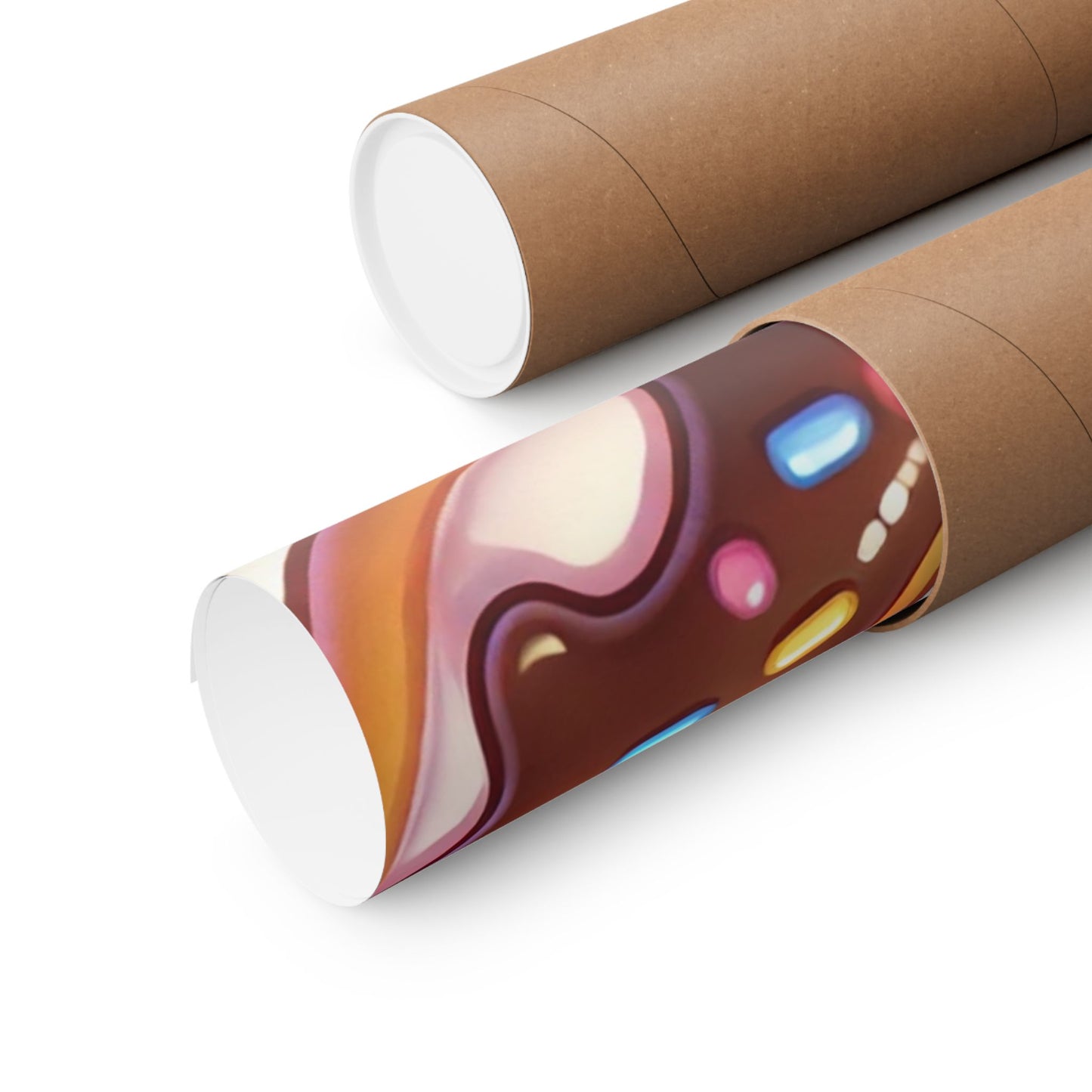 Kawaii Chocolate Donut Cute Dessert Art Poster