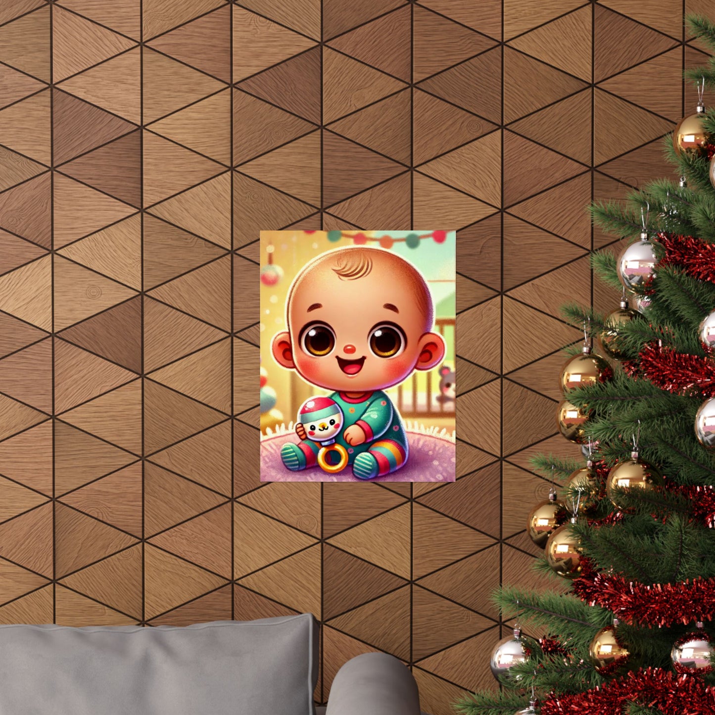 Cheerful Baby Nursery Playroom Art Poster