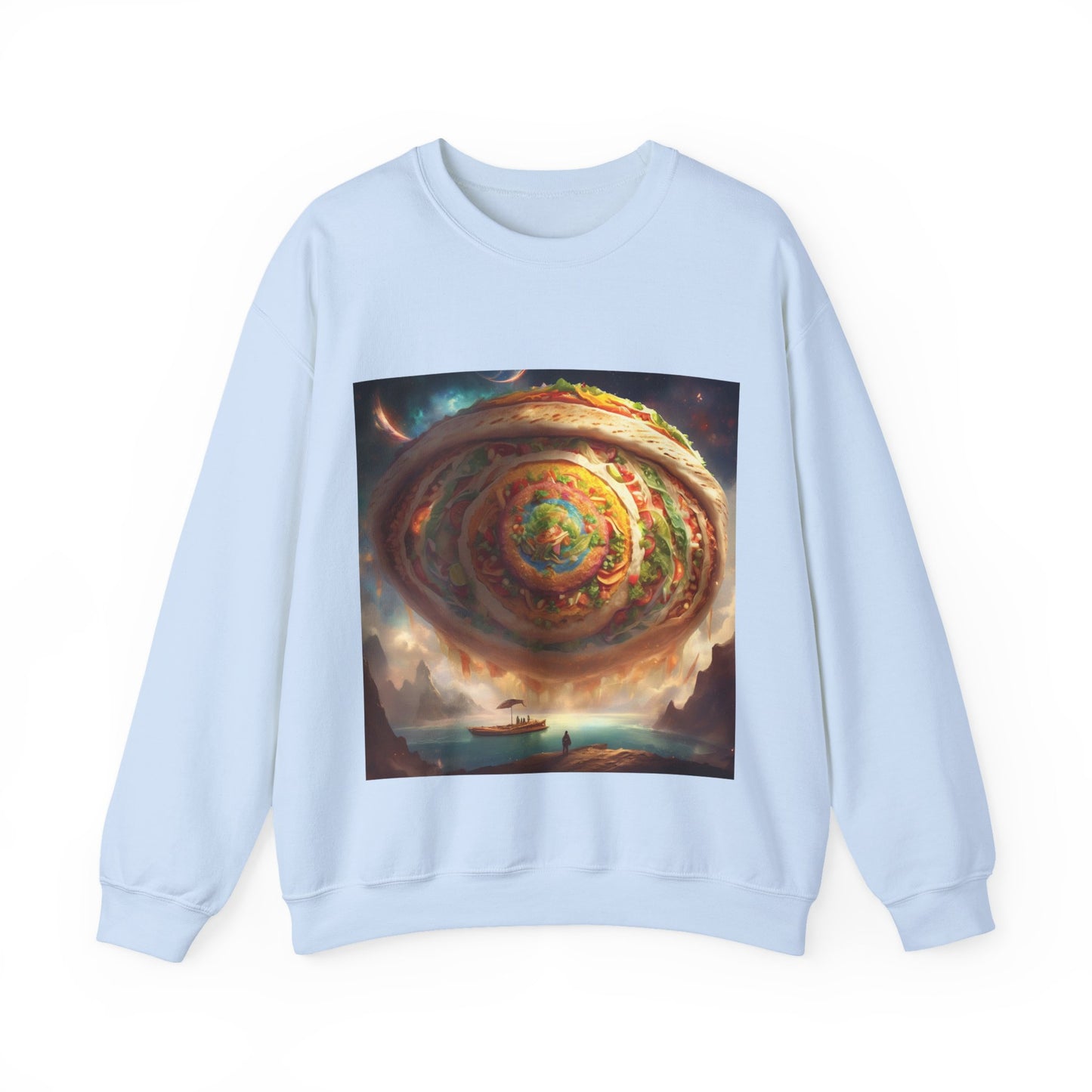 Cosmic Taco Portal Surreal Food Fantasy Art Sweatshirt