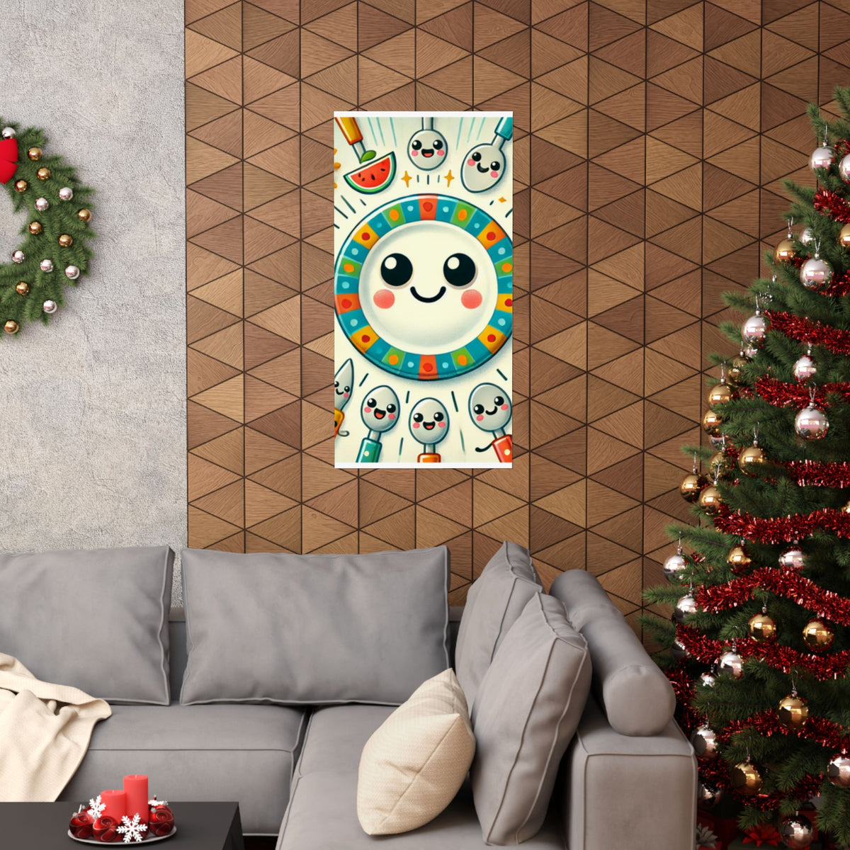 Happy Little Kitchen Club Kawaii Food Poster Kitchen Wall Art Decor