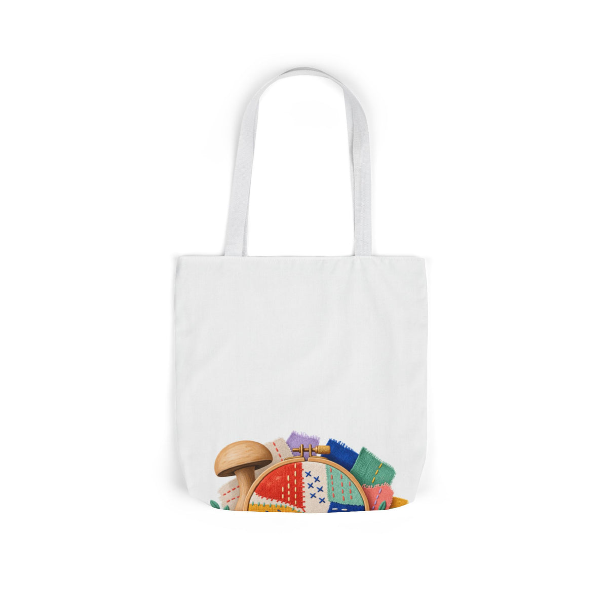Colorful Visible Mending Workshop Tote Bag