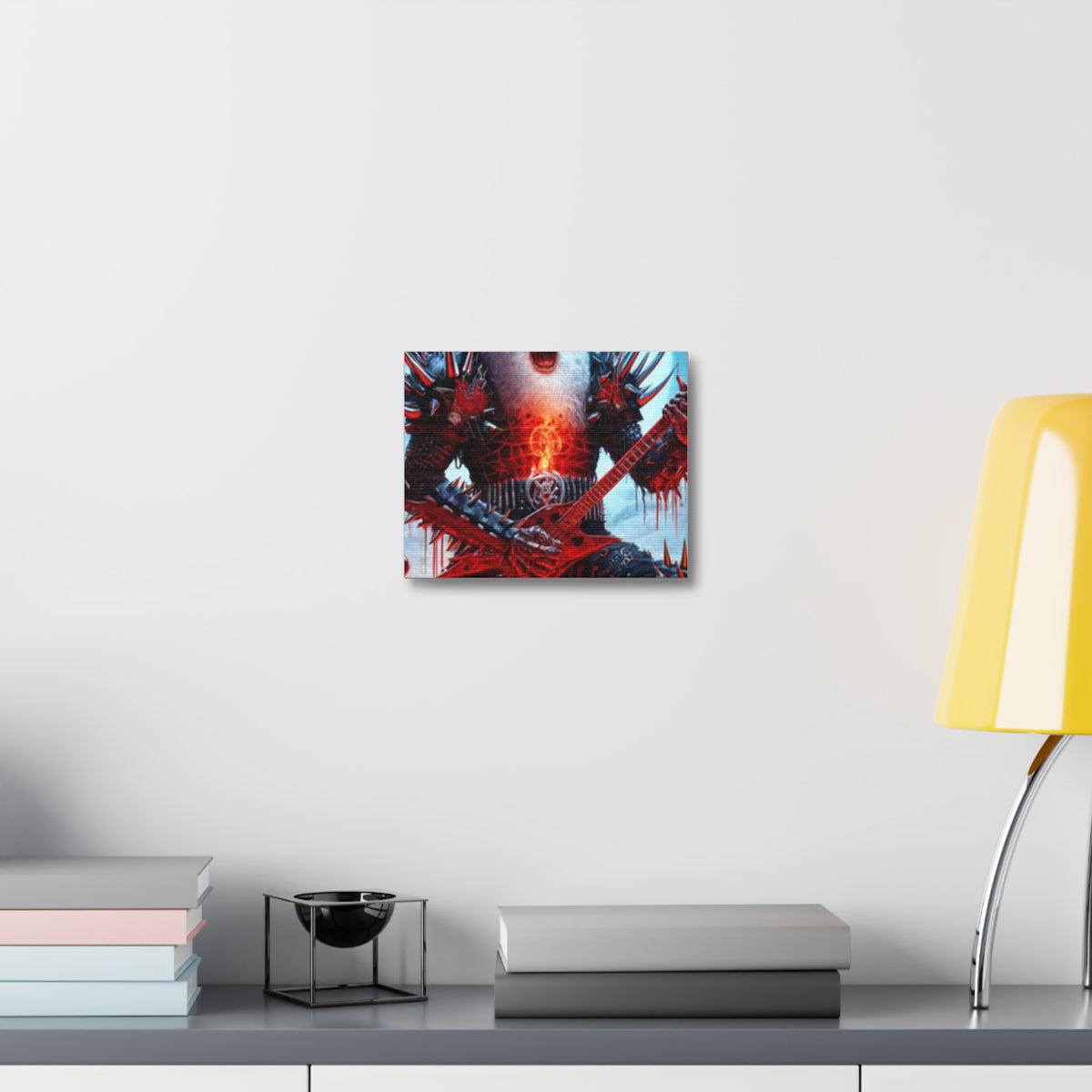 Heavy Metal Santa Holiday Concert Dark Holiday Canvas Art