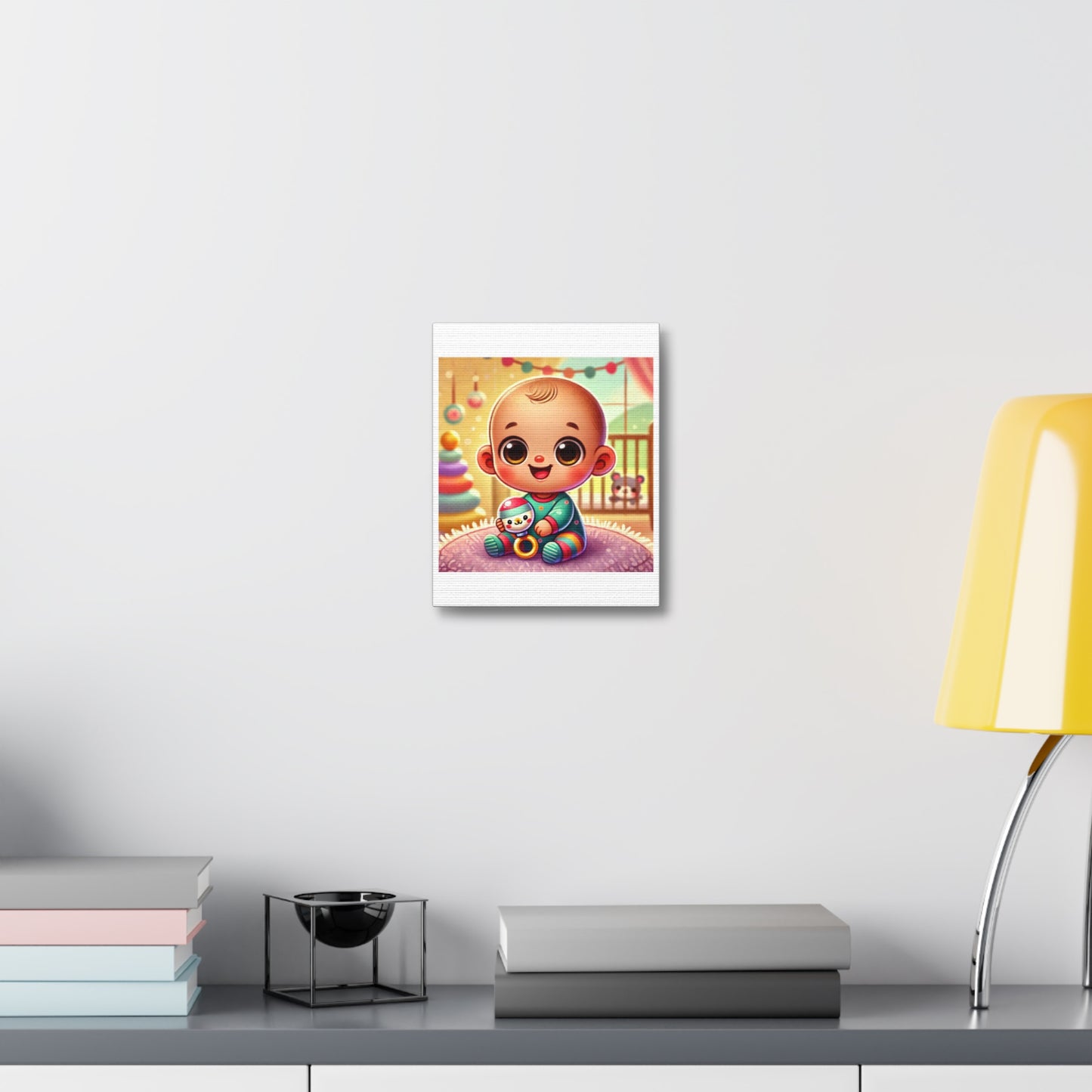Cheerful Baby Nursery Playroom Canvas Art