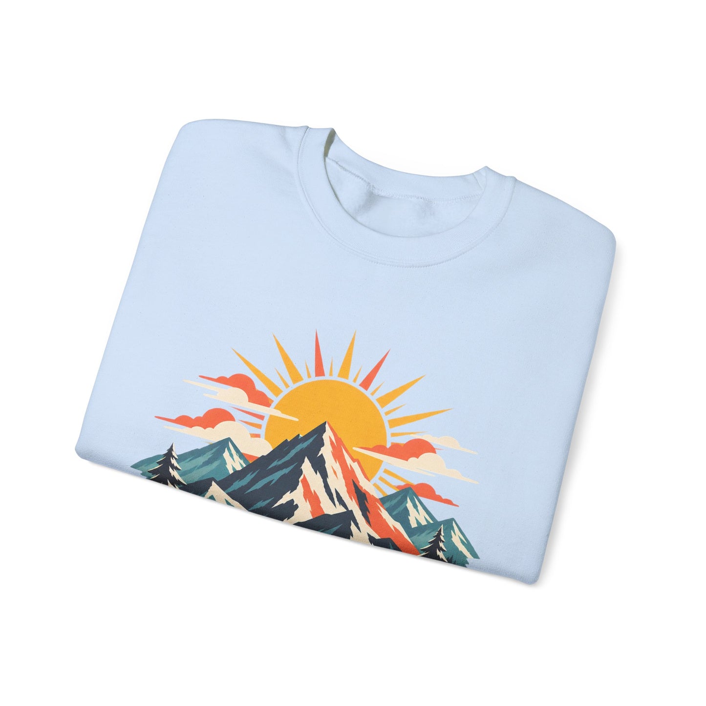 Alpine Sunrise River Mountain Adventure Sweatshirt