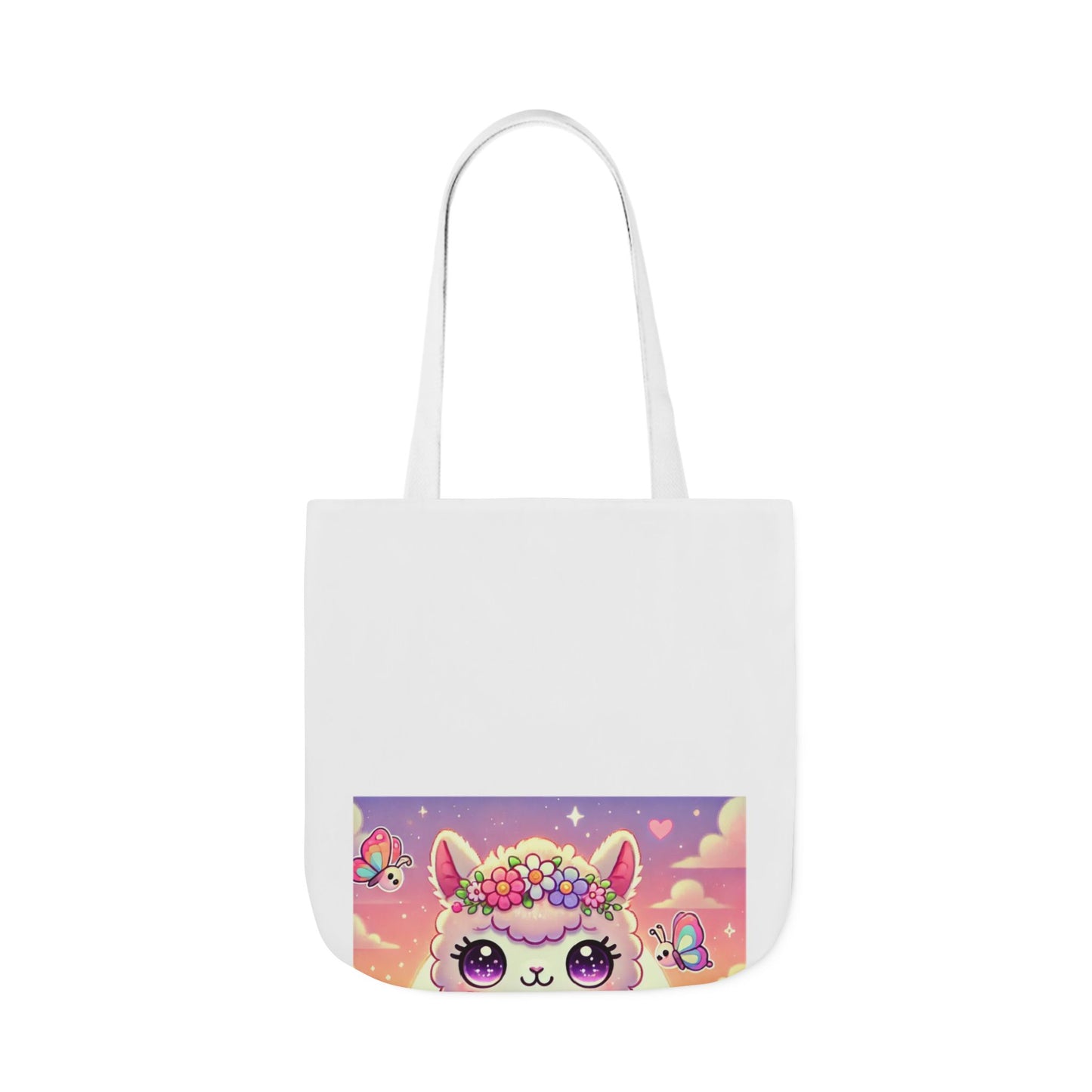 Pastel Floral Alpaca Garden Kawaii Canvas Tote Bag
