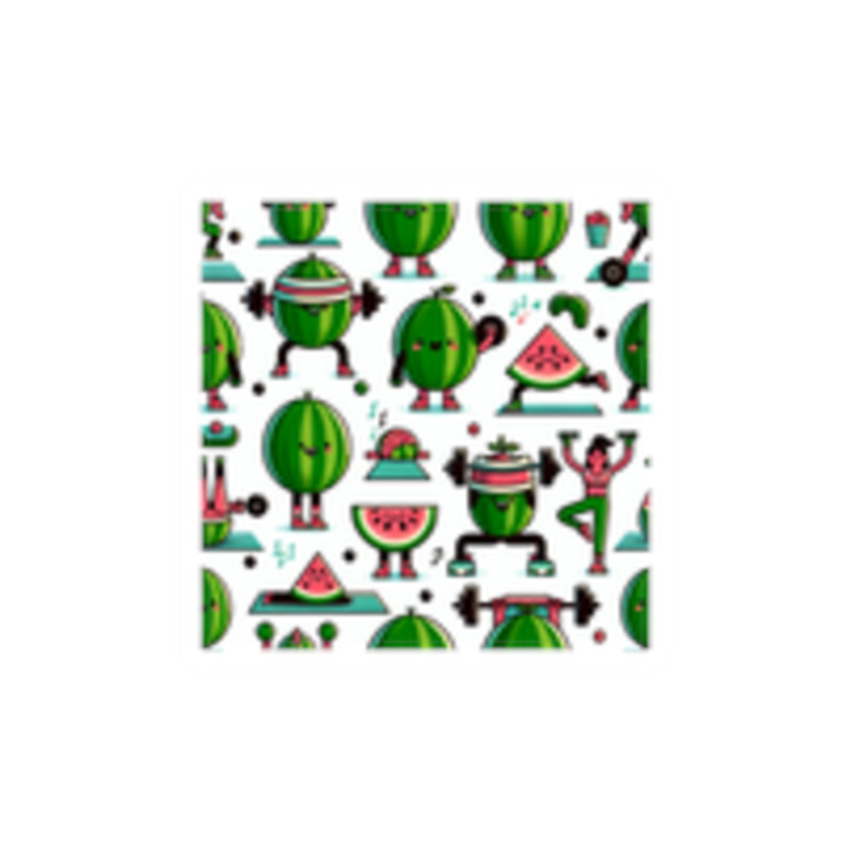 Watermelon Workout Club Cute Food Fitness Sticker