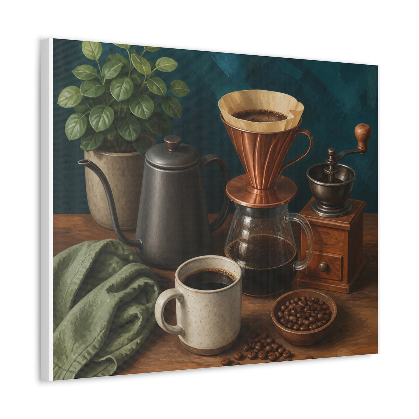 Warm Home Coffee Brewing Art Canvas Art