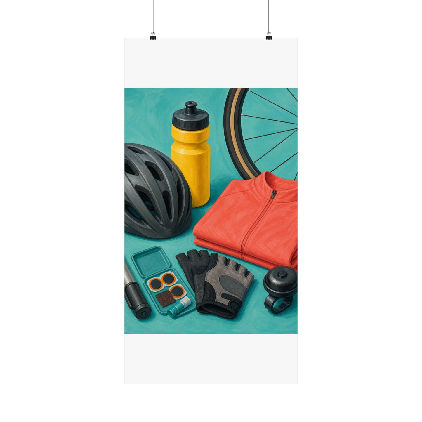 Colorful Cycling Gear Hobby Poster
