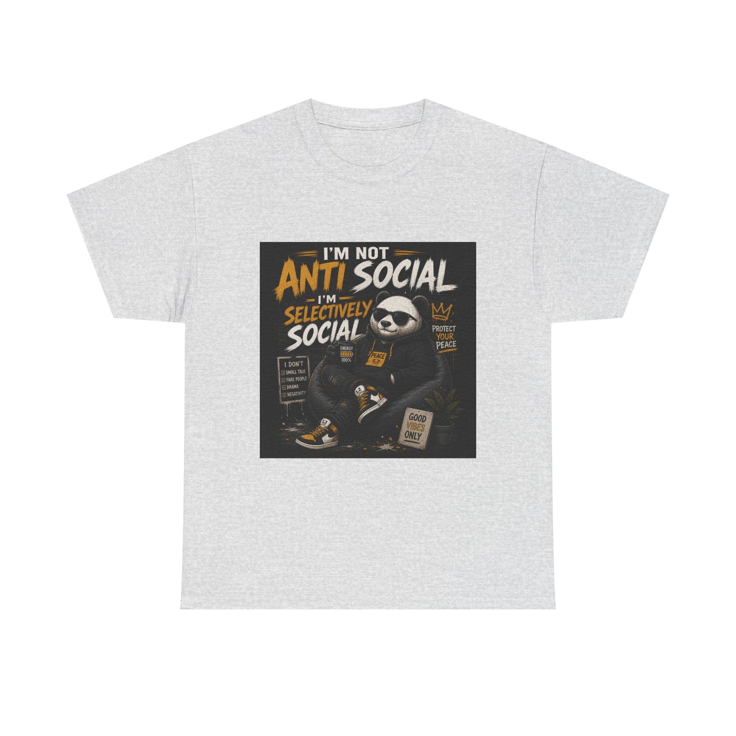 I’m Not Anti Social I’m Selectively Social sloth design Tee | funny introvert shirt