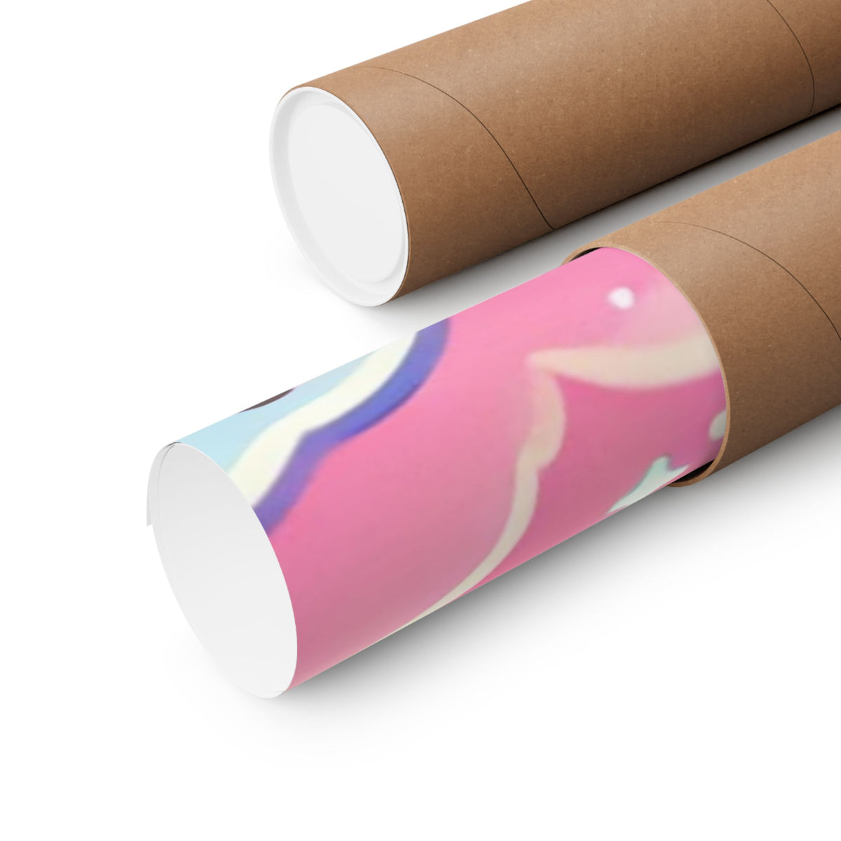 Pastel Rainbow Unicorn Cloud Kawaii Wall Art Poster