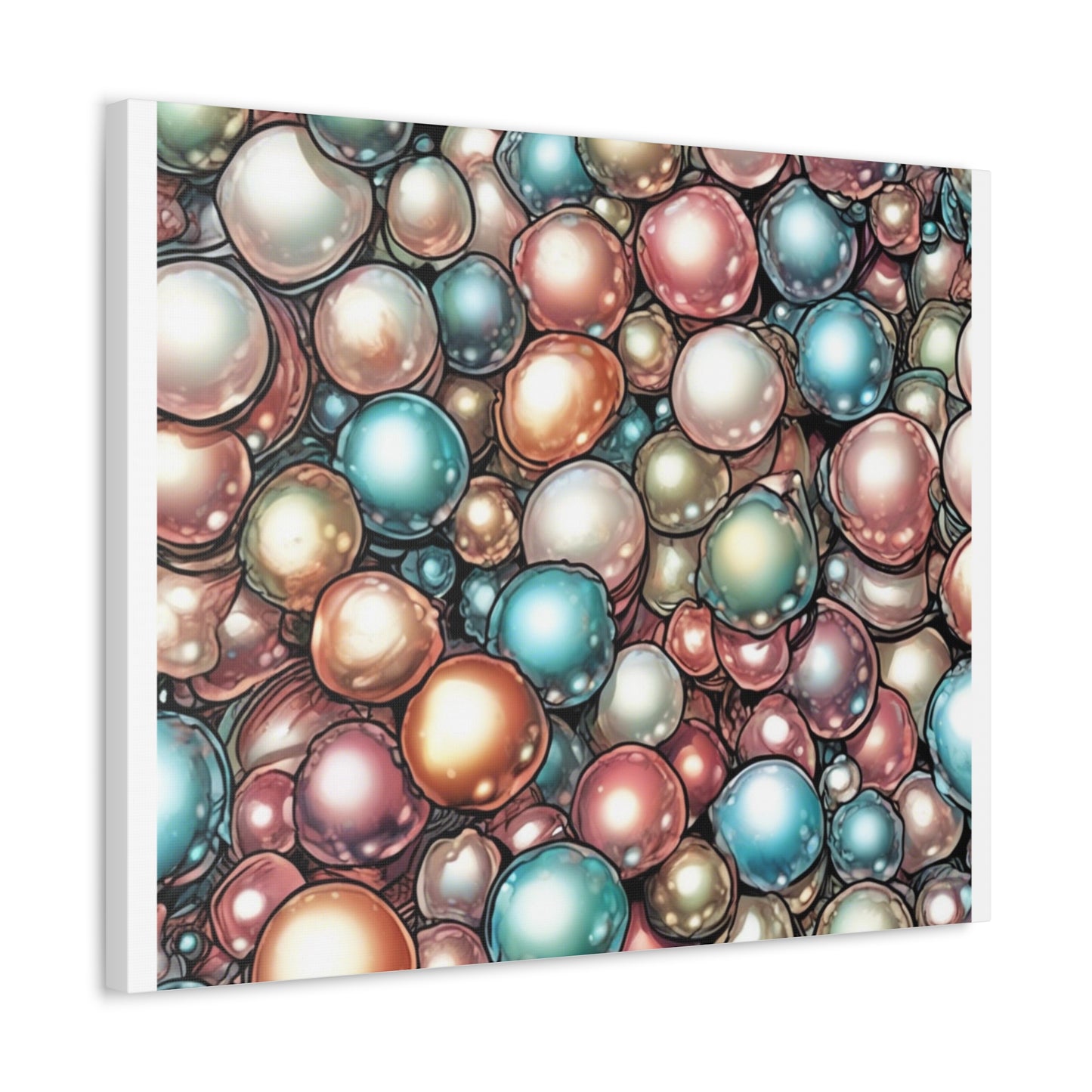 Rainbow Pearl Marble Abstract Gift Art Canvas