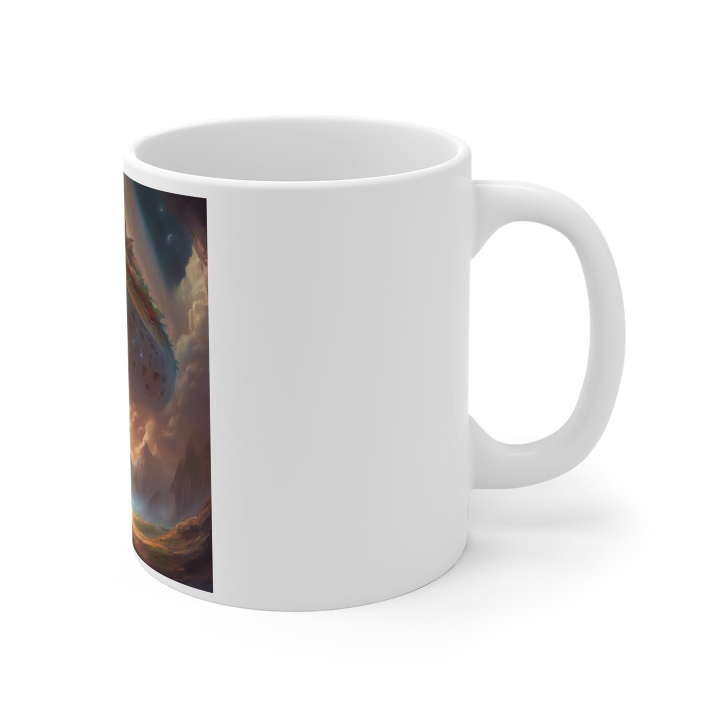 Cosmic Taco UFO Surreal Food Fantasy Art Coffee Mug