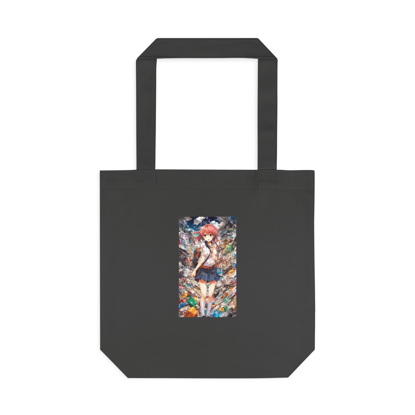 Recycling Day Anime Schoolgirl Eco Street Art Tote Bag