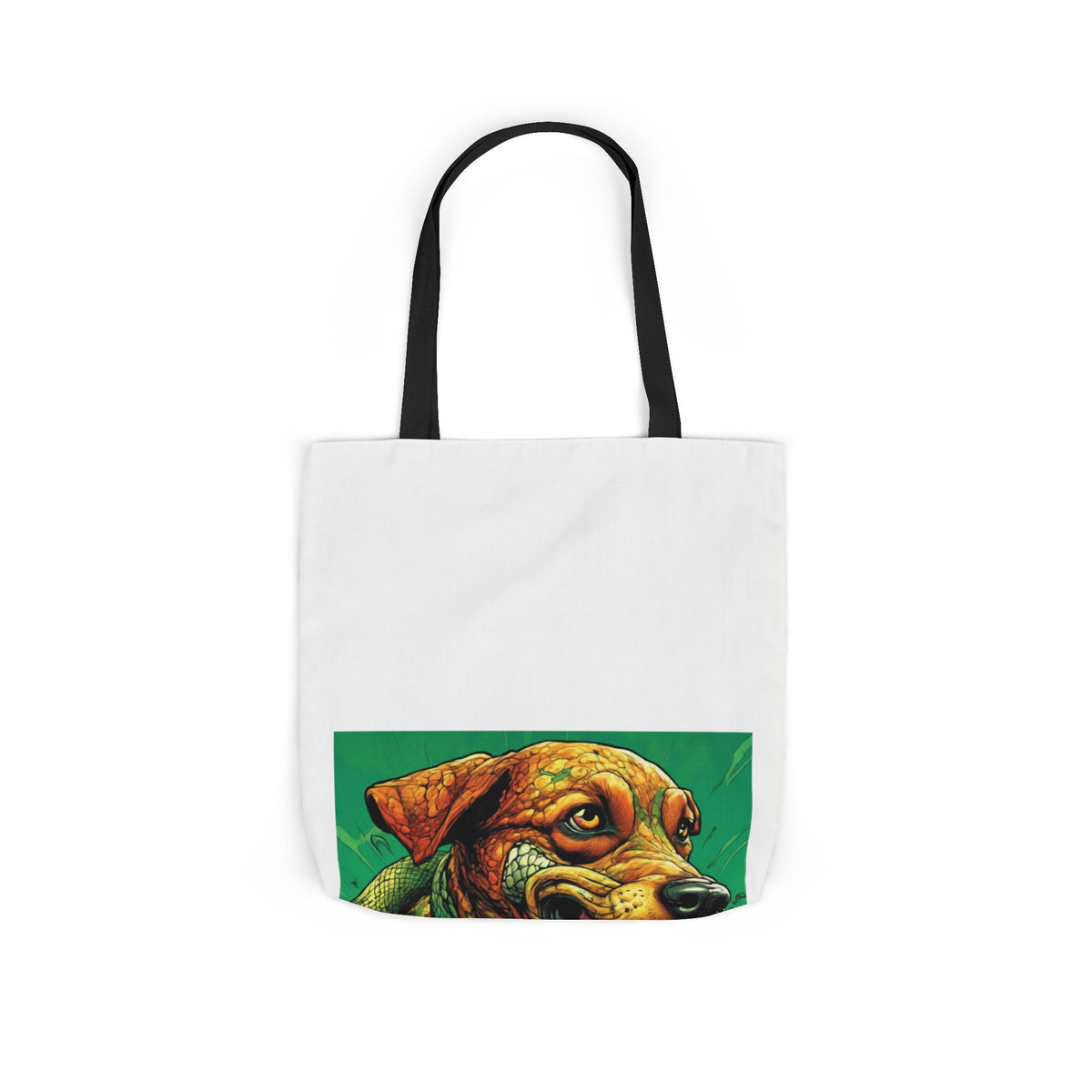 Serpent Guardian Dog Bold Fantasy Creature Tote Bag