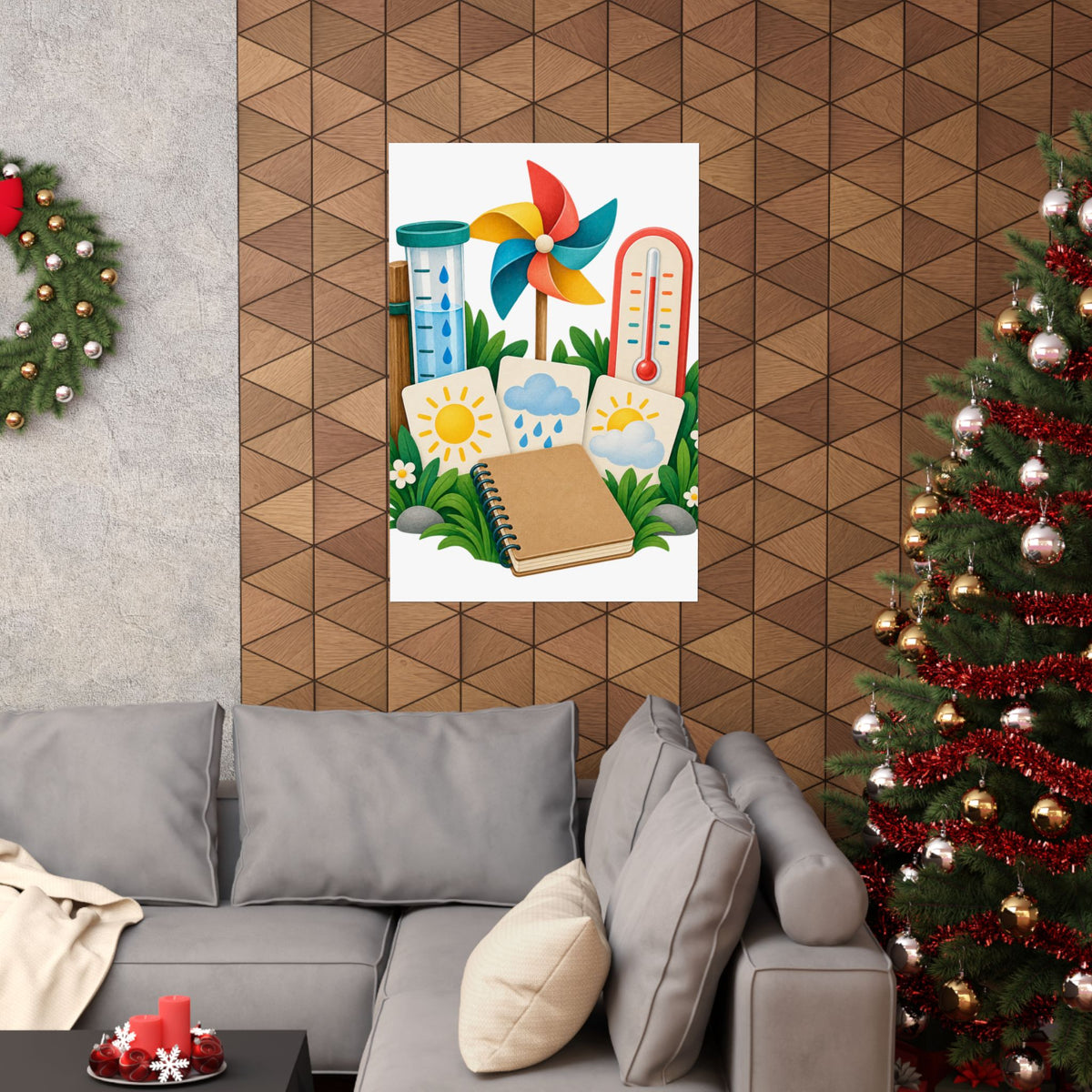 Colorful Backyard Weather Watching Kit Poster