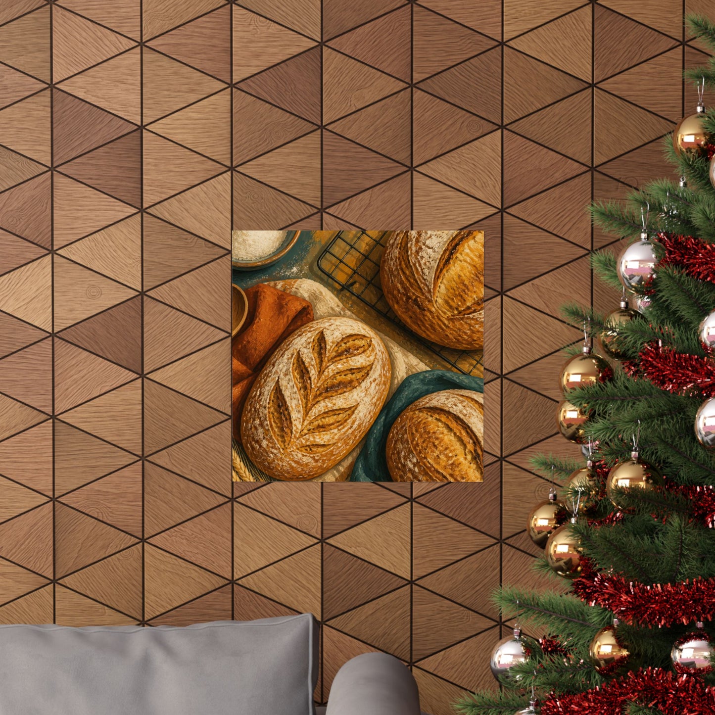 Artisan Bread Baking Still Life Poster