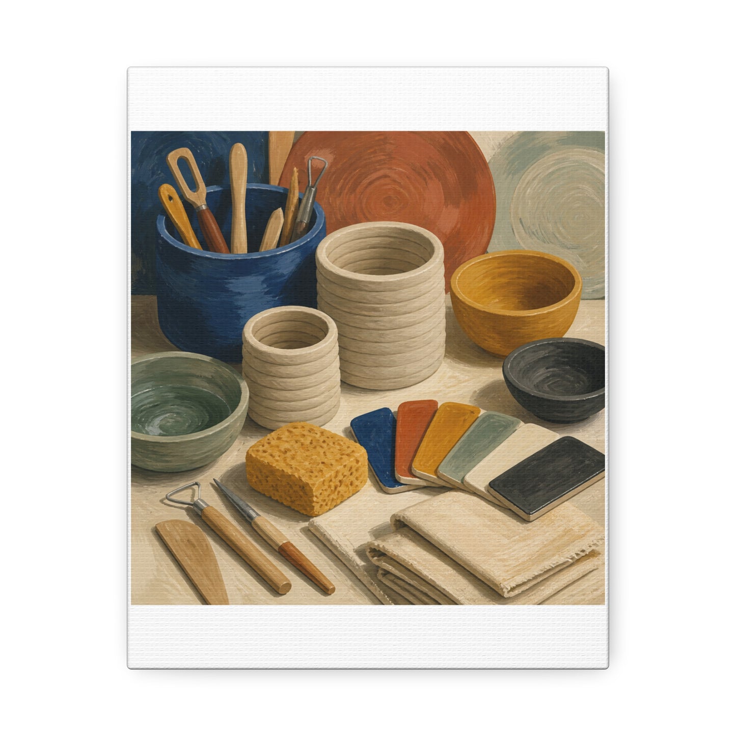 Handbuilt Ceramics Studio Art Canvas Art
