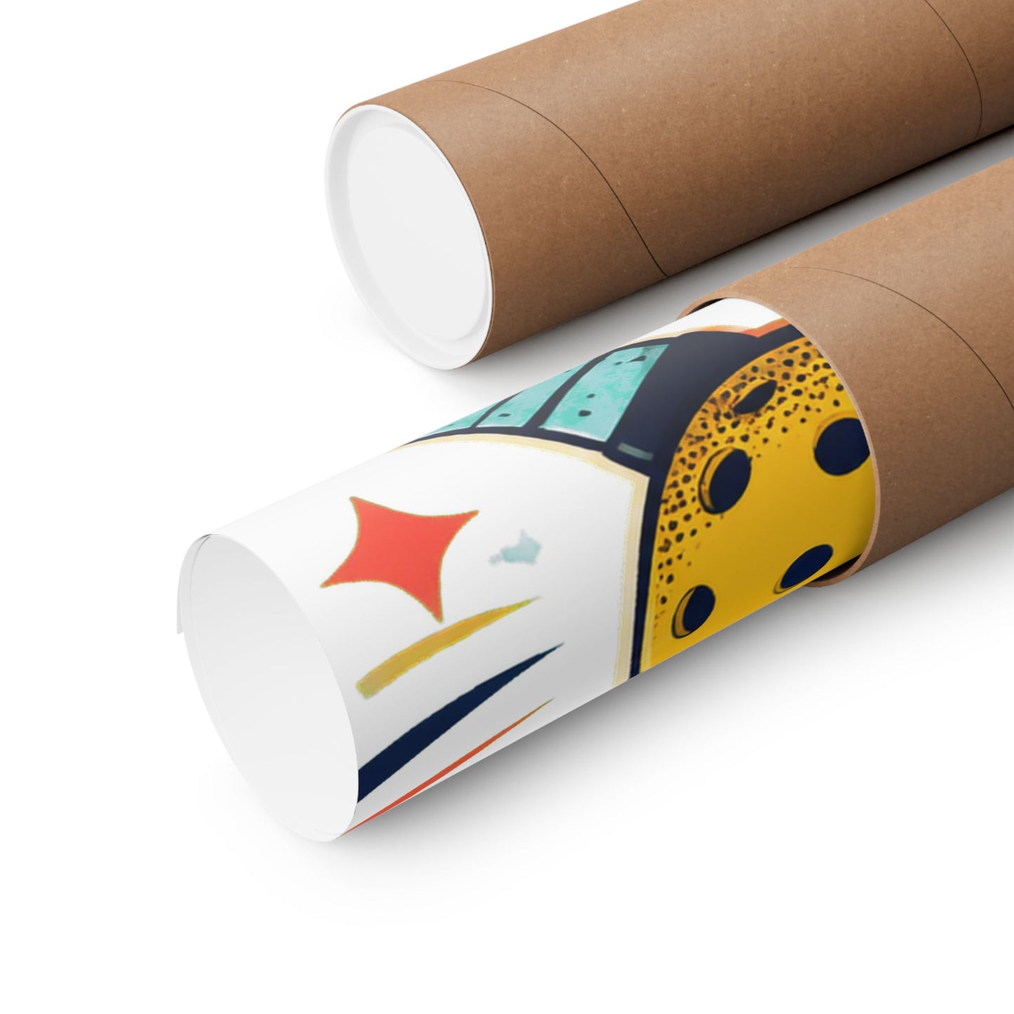 Retro Pickleball Paddles Recreational Sports Art Poster