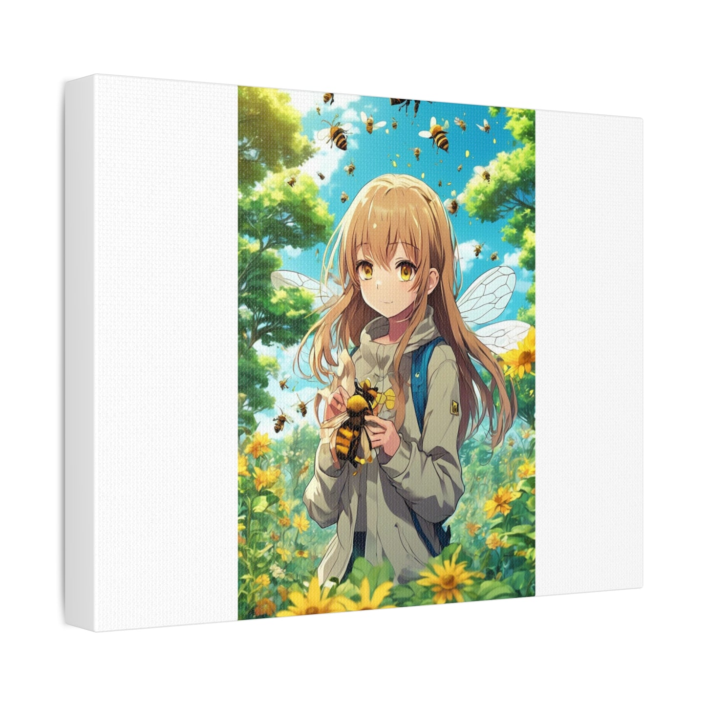 Bee Fairy Garden Anime Nature Art Canvas