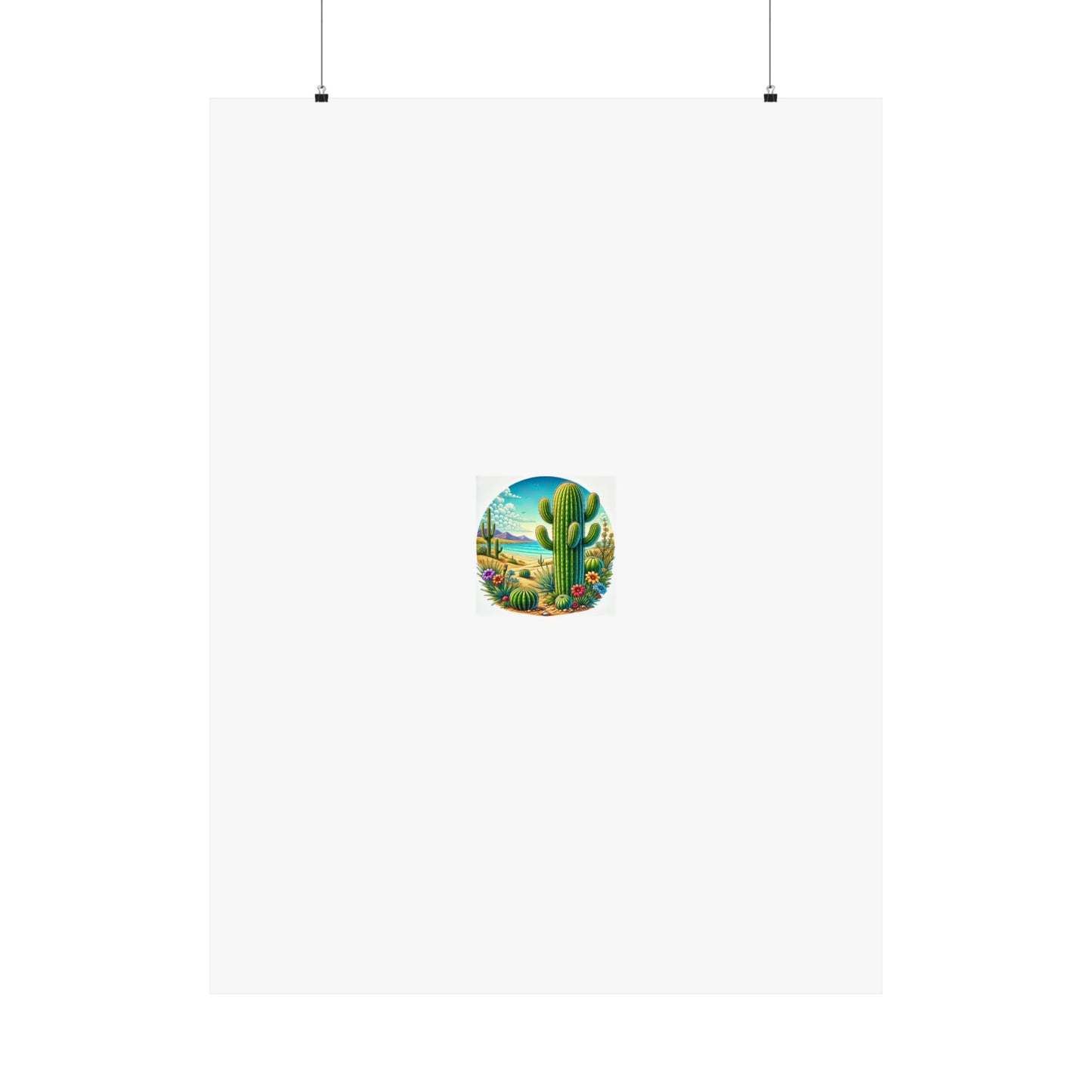 Desert Cactus Bloom Garden Poster Botanical Desert Wall Art Gift