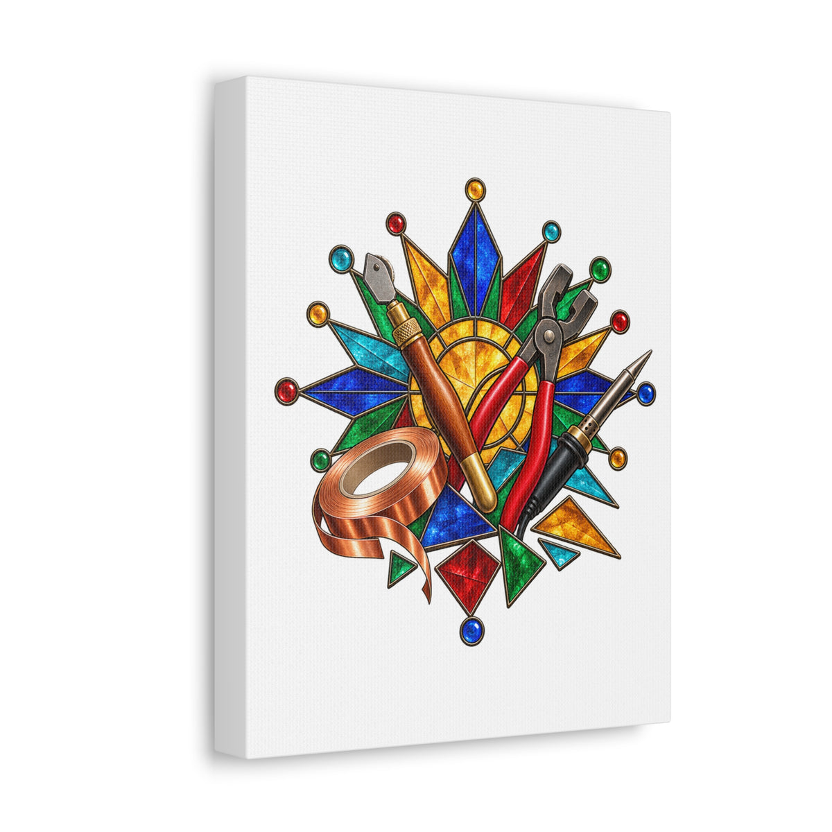 Stained Glass Workshop Tools Canvas