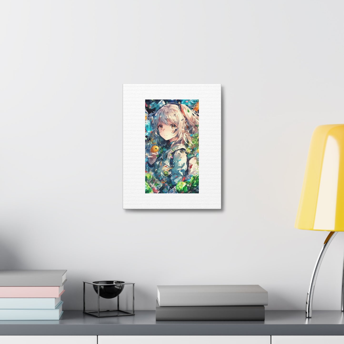 Crystal Bottle Anime Portrait Bright Room Canvas